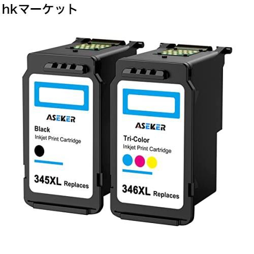 ASEKER 再生BC-345XL BC-346XL BC345XL BC346XL 345 346リサイクルインク(ブラック+3色カラー) 対応機種 CanonキャノンPIXUS TS3130 TS31の通販は