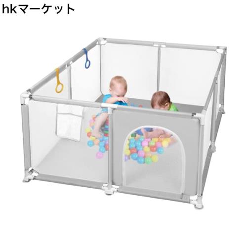 ベビーサークル 大きめ 大型 ベビーフェンス 子供遊び用 室内外対応 堅固さ 滑り止め 安全プレイヤード 洗濯可能 洗える 広々空間で楽しの通販は