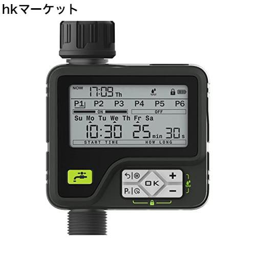 GERM 自動散水タイマー 散水ホース 植物灌水 散水システム 散水用具 灌漑システム 給水 観葉植物 6つのプログラム可能な手順を備えたウォの通販は