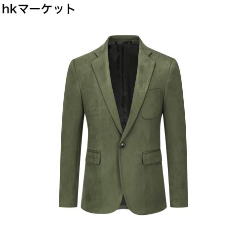[CEEN] メンズ ジャケット テーラードジャケット 春秋冬 ビジネス カジュアル 紳士 スリム おおきいサイズ ブレザー メンズ (グリーン, 4の通販は