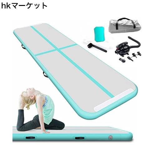 エアートラック 体操 エアマット タンブリングマット 3/4/5/6M長さ１ｍ幅10/20cm厚 体操転倒マット インフレータブル エアーポンプ付き の通販は 40,477円