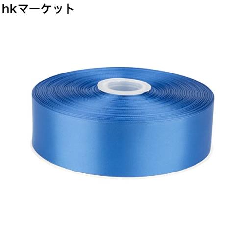 Fondersy 91メートルのキングい両面サテンリボン -50mm幅 ウェディング、ギフトラッピング、花のアレンジメント、クラフト用の通販は