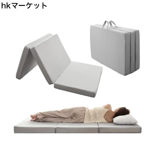 Mensu マットレス セミダブル 高反発 極厚10cm 硬め210N 高密度25D 【12年以上使える】 三つ折り 折り畳み リバーシブル パイル メッシュの通販は