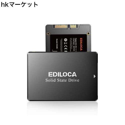 EDILOCA ES106 SSD 2TB 2.5インチ 7mm SATA3 6Gb/s 3D NAND TLC採用 読み出し最大 550MB/s 書込み最大 500MB/s 内蔵型SSD エラー訂正機能