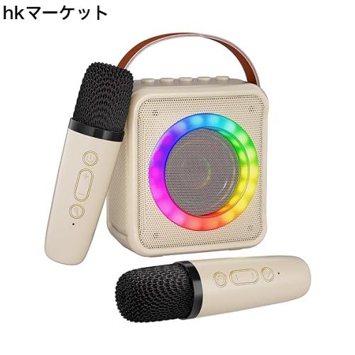 Verkstar カラオケセット ミニ カラオケマイク Bluetooth 5.0 無線マイク ２本 P Aセット 家庭用 カラオケ スピーカー ホームカラオケ KT 5,731円