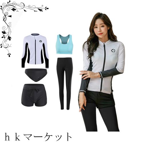 [ANGJ] フィットネス 水着 レディース 女性 タンキニ 5点セットの通販は 5,655円