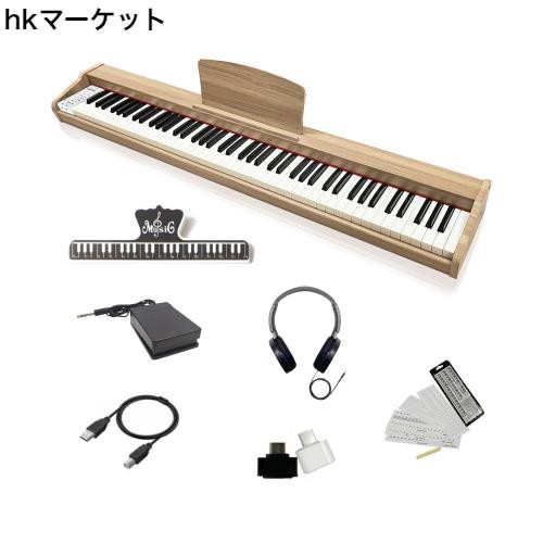【木製電子ピアノ】Longeye ロンアイ 電子ピアノ 88鍵盤 MOLD2 日本語表記 二つヘッドホン同時使用 MIDI端子対応 10mmストローク 380種類