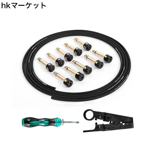 GHOSTFIREソルダーレス パッチ ケーブル キット プラグ10個 工具付属 (ゴールド) 溶接不用ペダルボードシールド ストリッピング不要ギタの通販は 5,667円