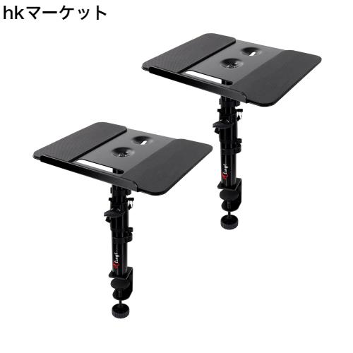 Tlingtスタジオモニターおよびスピーカースタンド、クランプ式デスクトップスタンド 2 個セット、30x23 cm メタルトレイ、モニタースピーの通販は