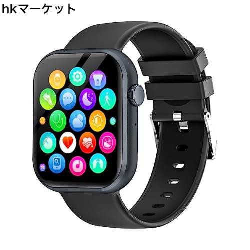 スマートウォッチ 大画面 防水 多種類運動モード スポーツウォッチ メッセージ通知 iPhone/Android対応 (M3)の通販は