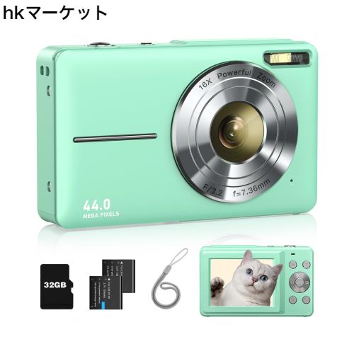 Lecran デジタルカメラ デジカメ 4400万画素 1080P動画撮影 オートフォーカス AF機能 HDカメラ 手ブレ補正 軽量 携帯便利 USB C充電 2.4の通販は 6,863円