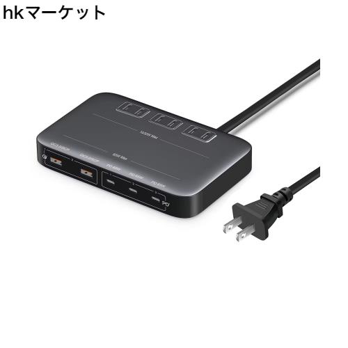 電源タップ USB延長コード PD充電器「3AC口+3USB-Cポート+2USB-Aポート」PD65W＆QC3.0 急速充電 コンセント1.8m 合計1400W USB付き テーブの通販は 6,916円