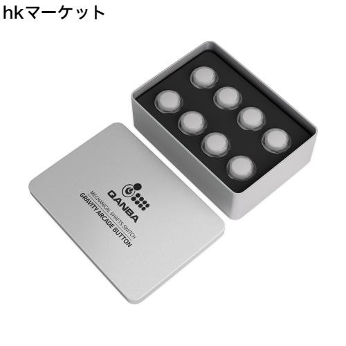 QANBA Gravity KS アケコン ボタン 24/30MM アケコン 静音ボタン(箱入り) (透明色(8個セット30mm))