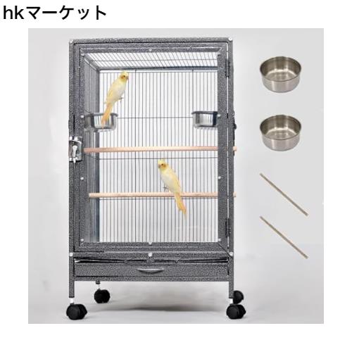鳥かご 長さ43cm*幅39㎝*高さ59cm 中型 鳥ケージ 豪華バードケージ Amazon | 鳥かご 長さ43cm*幅39㎝*高さ59cm 中型 鳥ケージ 豪華