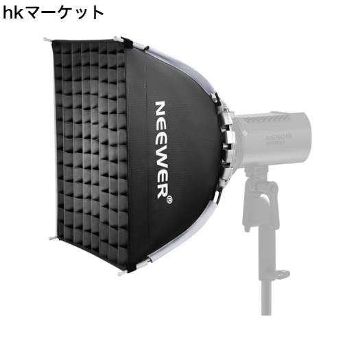 NEEWER 40x40cm 角型ソフトボックス クイックセットアップ 折りたたみ Bowensマウント/ディフューザー/ハニカムグリッド/バッグ付き コン