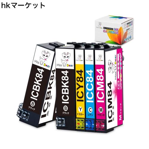 Miss Deer IC4CL84 IC84 互換インクカートリッジ エプソン用 Epson ICBK84 ICC84 ICM84 ICY84 4色 5本セ 大容量 エプソン用 残量表示機能の通販は