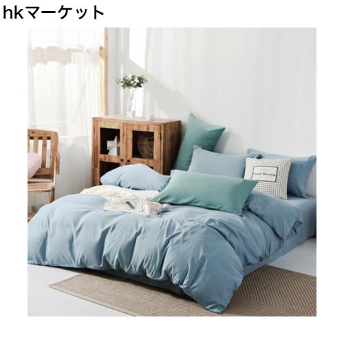 布団カバー 綿 100％ ダブル 4点セット 寝具カバーセット 洋式・和式兼用 無地 掛け布団カバー ボックスシーツ 枕カバー ベッド用 布団用の通販は 6,149円