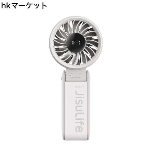 JISULIFE ハンディファン 手持ち扇風機 LED電池残量表示 3600mAh大容量 最大13時間動作 5段階風量調節 充電式USB扇風機 携帯扇風機 小型 の通販は
