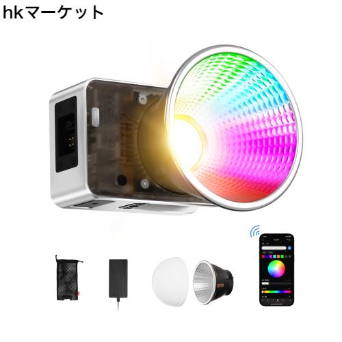 [公式旗艦店]ZHIYUN MOLUS X60RGB ビデオライト 60W COB撮影用ライト 色温度2700K-6500K CRI95+ TLCI97+ 重量313g 撮影照明ライト 軽量