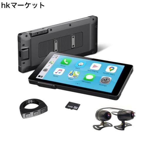 【12MM薄型+自動輝度調整】ニコマク NikoMaku バイク ドライブレコーダー SM-2 Carplay/Android Auto対応 前後カメラ SONY307センサー 専