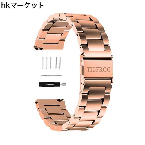 TICFROG] 20mm 時計バンドステンレス スマートウォッチバンド