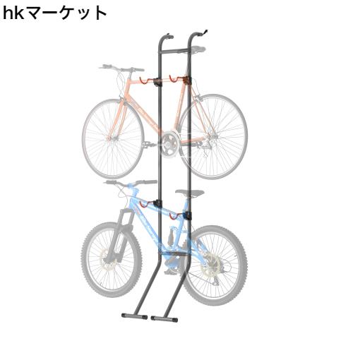 自転車スタンド 2台用 グラビティス壁もたれ式 自転車ディスプレイスタンド サイクルスタンド 室内 自立式 壁掛けバイクスタンド 高さ調