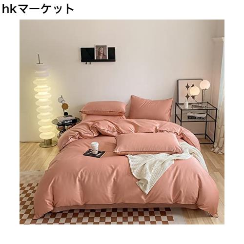 【Amazon.co.jp 限定】 布団カバー 綿 100％ セミダブル 4点セット 寝具カバーセット 美しいエッジのデザイン 洋式・和式兼用 無地 掛けの通販は 5,431円