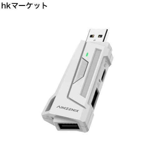 AIMZENIX PC用キーボードとマウスコンバーター、AX200ゲーミングKnMアダプター、スマートジョイスティック機能付き、1000Hzレポートレーの通販は