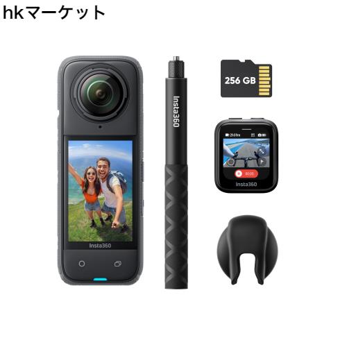 Insta360 X4 - GPS撮影バンドル 8K防水360度アクションカメラ、4K広角動画、見えない自撮り棒効果、着脱式レンズガード、135分の連続撮影