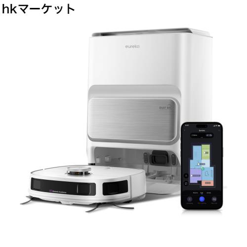【2024新登場・全自動掃除機】 EUREKA ロボット掃除機 J12 Ultra 5000pa強力吸引 水拭き両用 自動ごみ収集 モップ自動洗浄乾燥DuoDetect の通販は