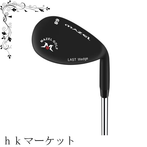 MAZEL (マゼル) ゴルフサンドウェッジ メンズ 右利き ロフト角:68度、70度、72度 フレックス : S ワイドソールウェッジ (LAST Wedge-ブラ