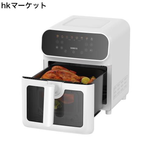 SAMKYO ノンフライヤー 6.2L 大容量 2-5人用 エアフライヤー タッチパネル 可視窓 日本語レシピ付き ノンフライヤー機 快速調理 フライヤ