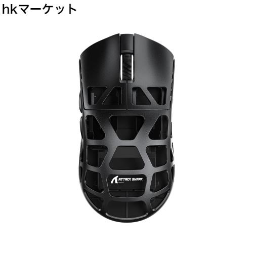 ATTACK SHARK R3 ゲーミングマウス マグネシウム合金 ワイヤレス PAW3395 8000hz 46g 超軽量 2.4G/Bluetooth/USB有線 26000DPI 急速充電