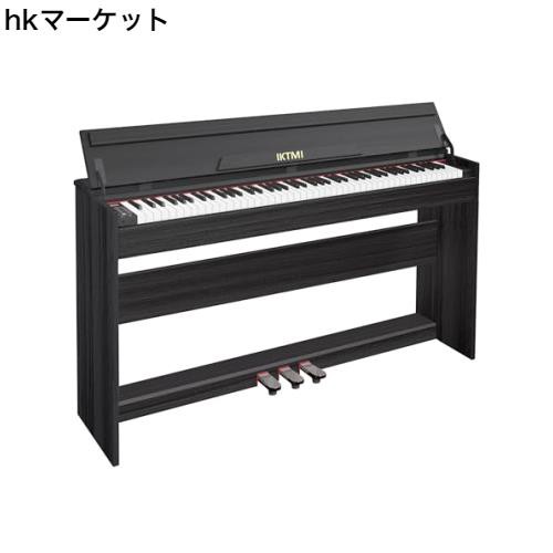 IKTMI 木製 電子ピアノ 88鍵盤 ピアノ 88鍵 アップライト ピアノ電子 ピアノ本体 スタンド一体型 Digital Piano ペダル付き ファンクショ