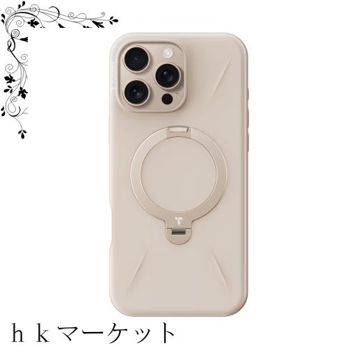 【新型ゼンマイ式 ・本体新色にピッタリ！】TORRAS iPhone 16 Pro Max 用 ケース カメラコントロール対応 ゼンマイ式スタンド マグネット