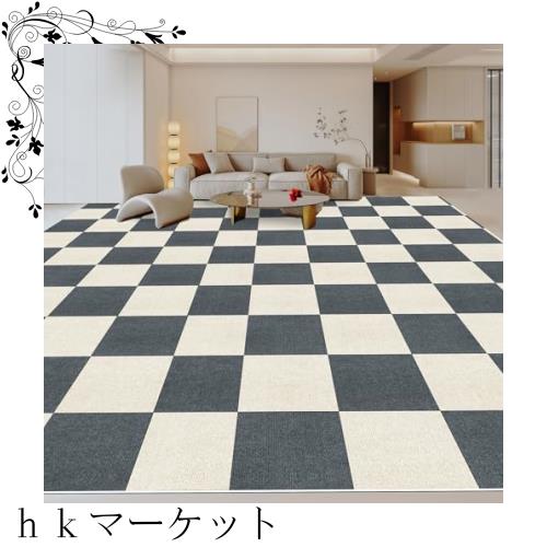 【Amazon 限定ブランド】Piiyoow パンチ・タイルカーペット 30*30 cm 40枚 吸着 マット 滑り 止め マット 防音 マット ペット マット 吸の通販は 6,341円