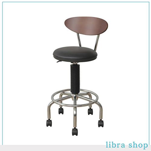 山善(YAMAZEN) サイバーコム 小まわりチェア カウンターチェア キャスター付き ブラック CB-388(BK/DBR)の通販は