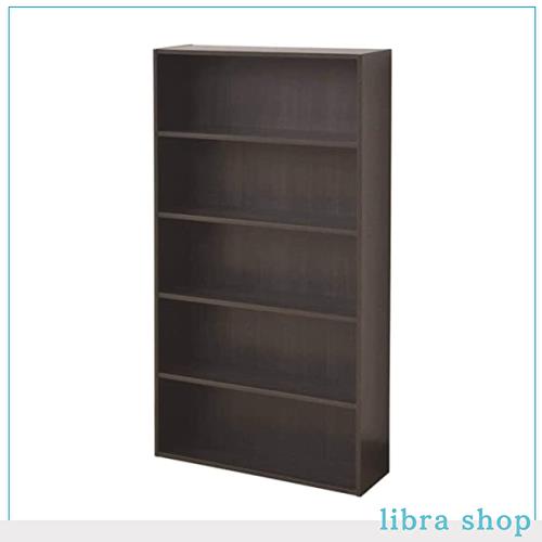[山善] 本棚 大容量 スリム 【全体耐荷重60？】 5段 幅60×奥行17×高さ111cm 収納棚 漫画棚 CD棚 コミックラック 組立品 ダークブラウンの通販は