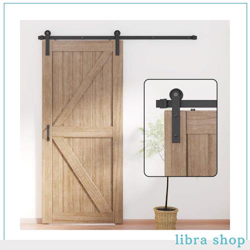 ZEKOO 吊り引き戸レール バーンドア金具 引き扉 6.6 FT (2.00メートル) トラックレール 引き違いドア 室内ドア リフォームドア ソフトクの通販は 6,990円