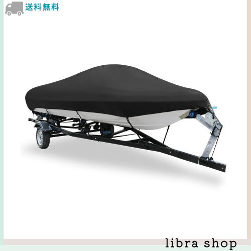 uxcell ボートカバー 追跡可能 V船体 600Dファブリック 防水 傷防止 ブラック 14-16ft、90” ビーム V ハル ボート用の通販は