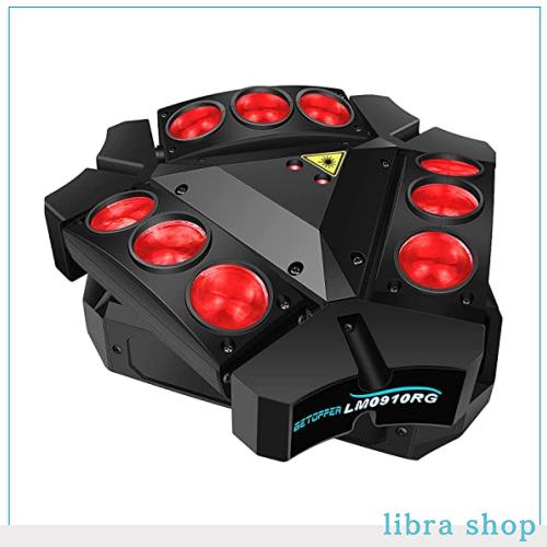 BETOPPER ムービングヘッドライト 舞台照明 LEDステージライト 370mW RGBW 9x10W 4-in-1 DMX512 ムービングライト ディスコライト ストロの通販は