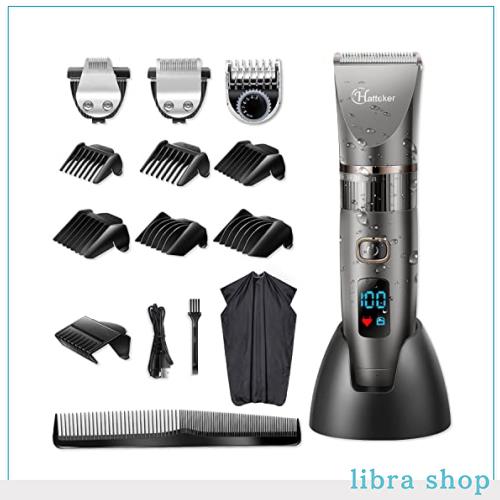 Hatteker 電動バリカン ばりかん ヘアカッター 散髪用 コードレス 充電式 水洗い可 LED バリカン/ヒゲトリマー/ラインバリカン 一台三役 4,862円