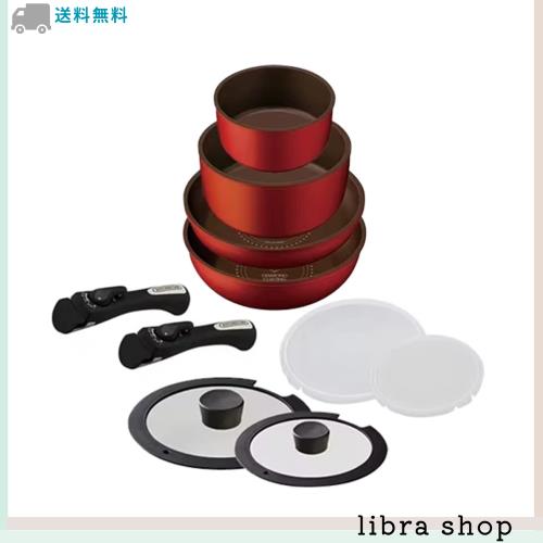 アイリスオーヤマ フライパン 鍋 セット フライパンセット IH ガス火対応 10点 ダイヤモンドコートパン オレンジ 軽量 取っ手がとれる こ 9,903円