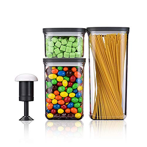 Kalar 真空ポンプ付き 食品保存容器 プラスチックコンテナ 積み重ね収納 真空キャニスター 新タイプ ビッグスクエア 密閉容器 ミディアムの通販は