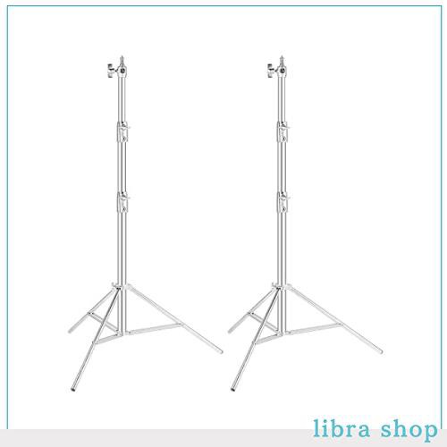 Selens ライトスタンドキット ステンレスチール製 280cm/9ft 耐荷重15kg 1/4-3/8ネジ変換 高さ調節可能 2個セット ヘビーデューティライの通販は