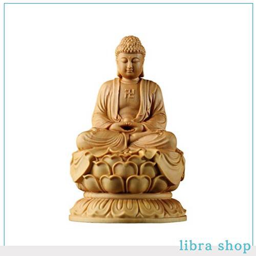 仏像 釈迦如来像 曹洞宗 釈迦如来座像 【如来】お釈迦様 蓮台 高級天然ツゲ木彫り 如来仏像 彫刻仏像・木製仏像・手彫り仏像 置物 祈る の通販は