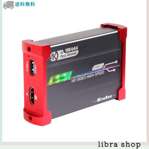 Mirabox 4Kキャプチャカード Nintendo Switch用 4K@60Hz入力とパススルー、1080P 60FPS USB3.0 ライブストリーミングと録音、Camlink デの通販は