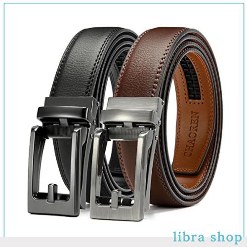 [CHAOREN] 二本セット ベルト メンズ ビジネス、コンフォートクリック スーツベルト、紳士 オートロック式ベルト プレゼント用箱付き(スの通販はその他バッグ・財布・ファッション小物