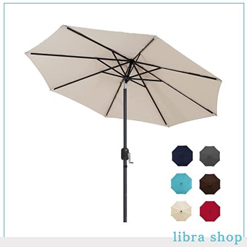 LOVE STORY ガーデンパラソル 270cm パラソル ハンドル開閉 角度調整可能 撥水加工 折りたたみ 軽量 テラス 庭 (クリーム) 7,809円