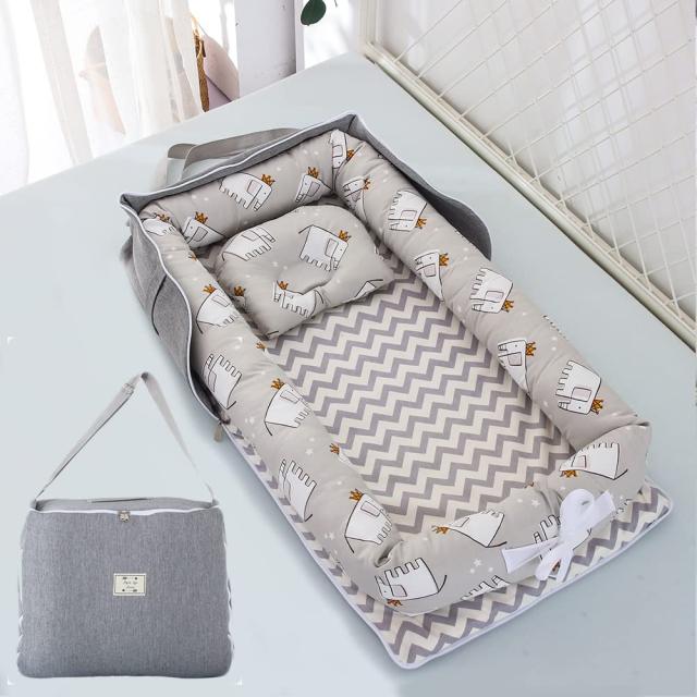 ベッドインベッド 携帯型 ベビーベッド 新生児 赤ちゃん 折りたたみ べびーべっと 枕付き コンパクト添い寝 ベビーべっど持ち運び 通気性 6,285円